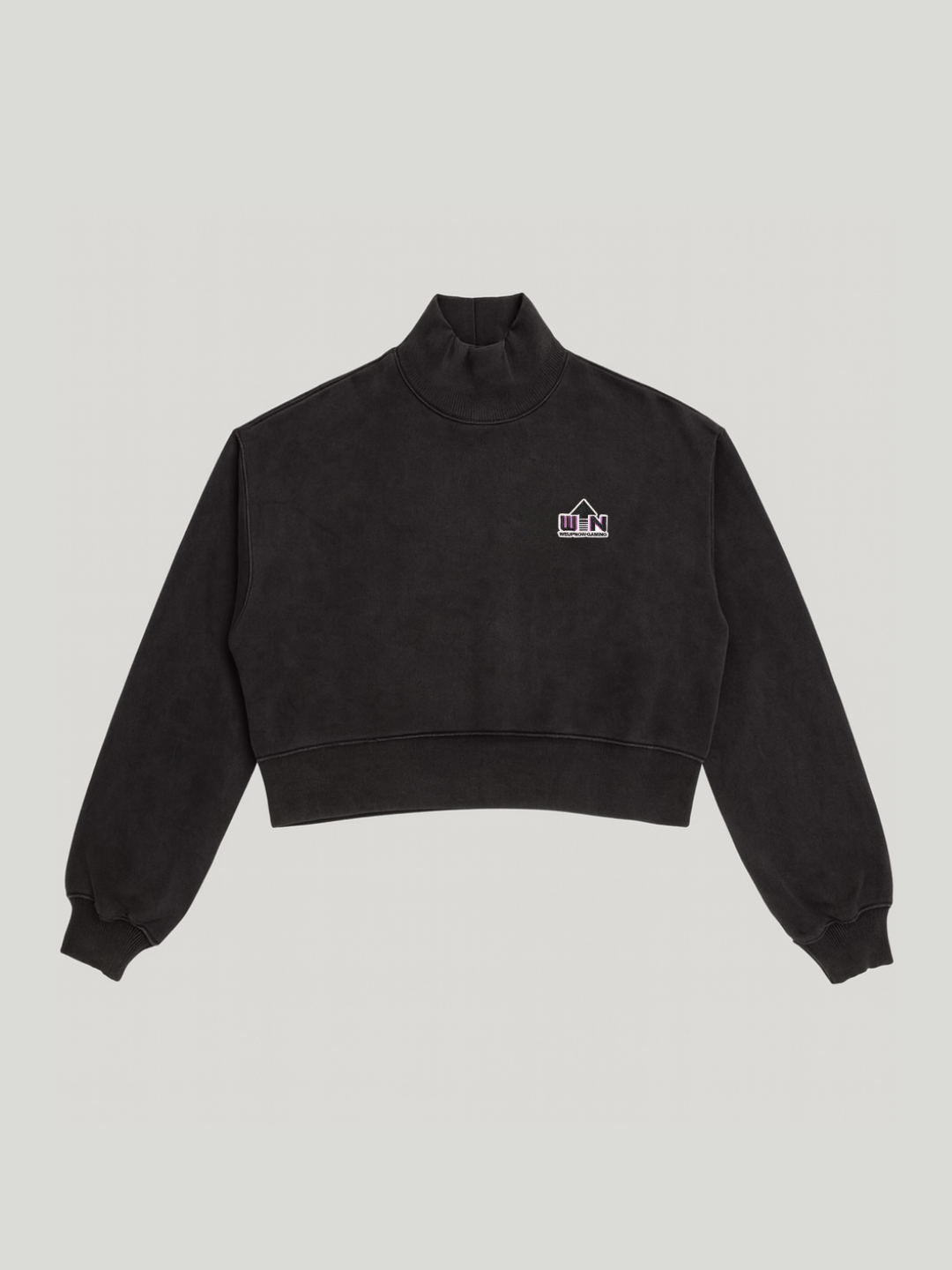 WeUpNow Women's Cropped Mock Neck