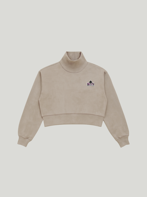 WeUpNow Women's Cropped Mock Neck
