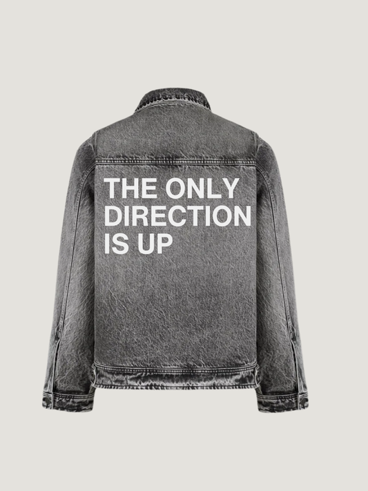 Only Direction Faded Grey Denim Jacket